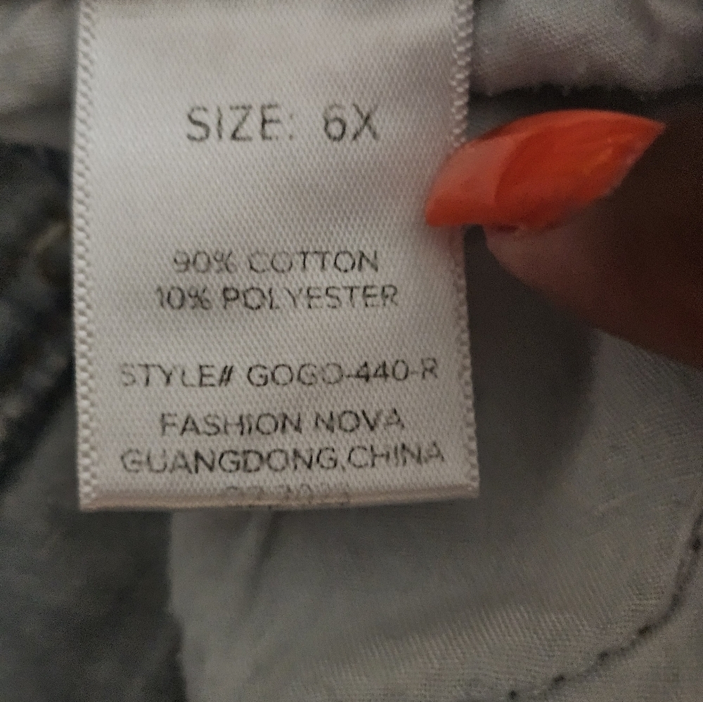Fashion Nova Blue Cartoon Bear Jeans - Picture 6 of 8